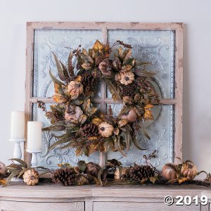 Gilded Harvest Floral Wreath (1 Piece(s))