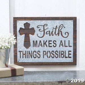 Faith Makes All Things Possible Wall Sign (1 Piece(s))