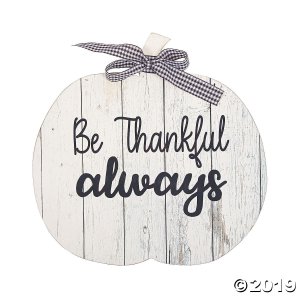 Be Thankful Always Pumpkin Sign (1 Piece(s))