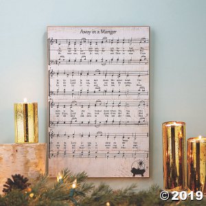 Away in a Manger Hymn Sign (1 Piece(s))