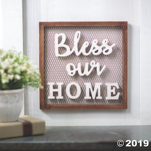 Bless Our Home Board Sign (1 Piece(s))