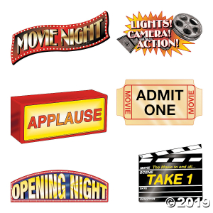 Jumbo Movie Night Cutouts (6 Piece(s))