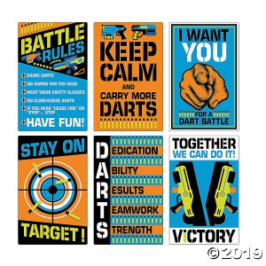 Dart Battle Party Wall Cutouts (6 Piece(s))
