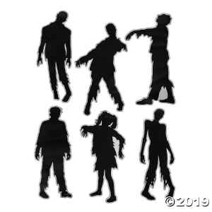 Creepy Zombie Silhouette Cutouts Halloween Decorations (1 Set(s))