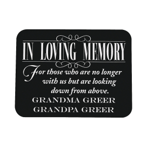 Personalized Reserve Seating Memorial Wedding Sign (1 Piece(s))