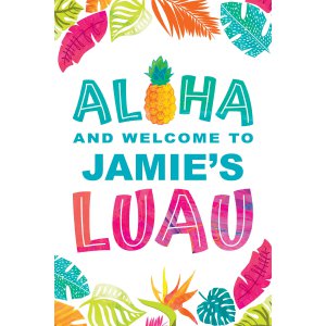 Personalized Luau Wooden Sign (1 Piece(s))