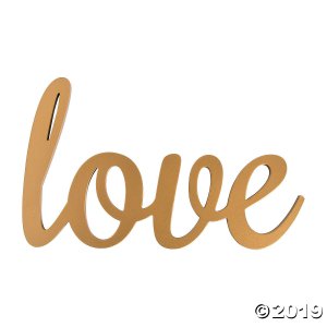 Gold Calligraphy Love Sign (1 Piece(s))