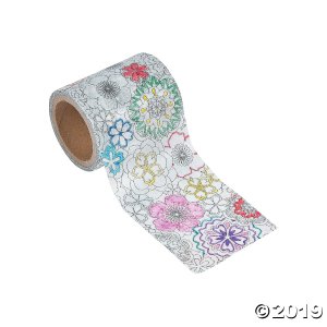 Adult Coloring Floral Washi Tape (1 Roll(s))