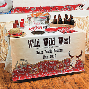 Personalized Red Bandana Table Runner (1 Piece(s))