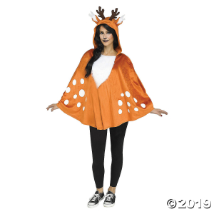 Women's Poncho Character Costume - Faun (1 Piece(s))