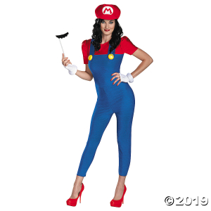 Women's Deluxe Super Mario Bros. Mario Costume - Medium (1 Piece(s))