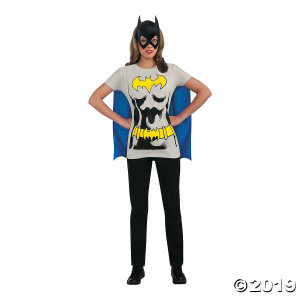 Women's Batgirl T-Shirt Costume with Cape - Small (1 Piece(s))