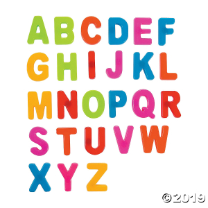 Plastic Magnetic Letters - Uppercase Letter Set (57 Piece(s))
