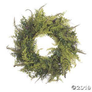 Vickerman 22" Artificial Green Fern Wreath (1 Piece(s))