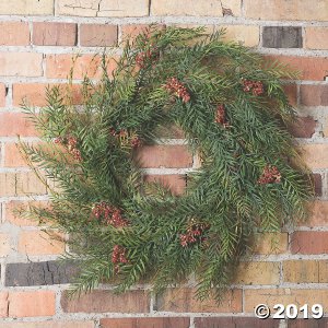 Vickerman 30" Artificial Green Brazil Berry and Leaf Wreath (1 Piece(s))