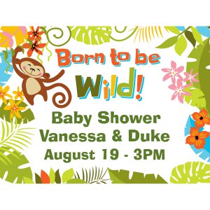 Personalized Jungle Baby Shower Yard Sign (1 Piece(s))