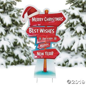 Directional Holiday Yard Sign (1 Piece(s))