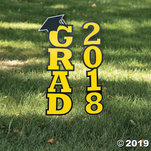 Yellow 2018 Grad Yard Sign (1 Set(s))