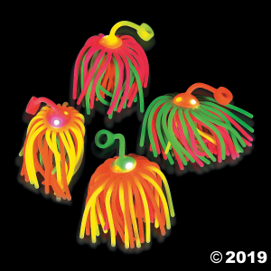Flashing Neon Large Stretchy Noodle Ball YoYos (Per Dozen)