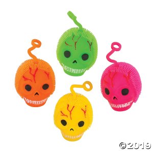 Light-Up Skull Puffer Ball YoYos (Per Dozen)