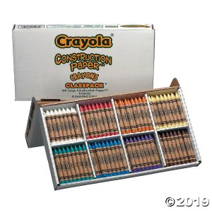 8-Color Crayola® Large Construction Paper Crayons Classpack - 160 Pc.