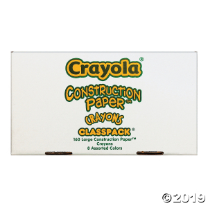 8-Color Crayola® Large Construction Paper Crayons Classpack - 160 Pc.