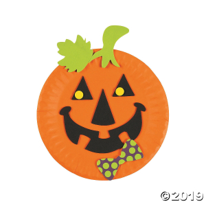 Paper Plate Jack-O'-Lantern Craft Kit (Makes 12)