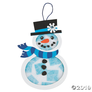 Tissue Paper & Foam Snowman Craft Kit (Makes 12)