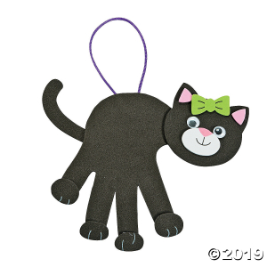 Black Cat Handprint Craft Kit (Makes 12)