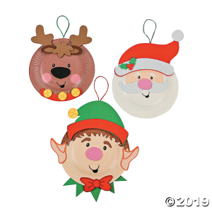 Paper Plate Holiday Characters Craft Kit (Makes 12)