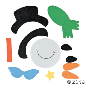 Smile Face Snowman with Sunglasses Magnet Craft Kit (Makes 12)