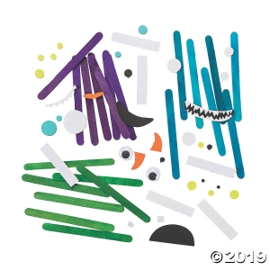 Crazy Eye Monster Craft Stick Craft Kit (Makes 12)