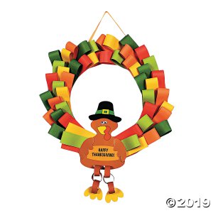 Loopy Turkey Wreath Craft Kit (Makes 12)