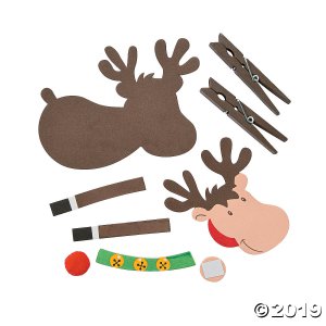 Reindeer Clothespin Craft Kit (Makes 12)