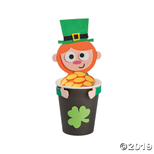 Leprechaun Pot of Gold Treat Cup Hugger Craft Kit (Makes 12)