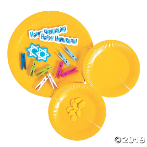 Paper Plate Menorah Stand-Up Craft Kit (Makes 6)