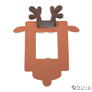 Googly Eyes Reindeer Picture Frame Magnet Craft Kit (Makes 12)