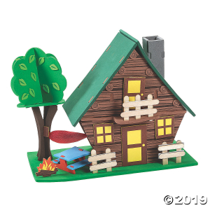 Large 3D Tabletop Camping Cabin Craft Kit (1 Piece(s))