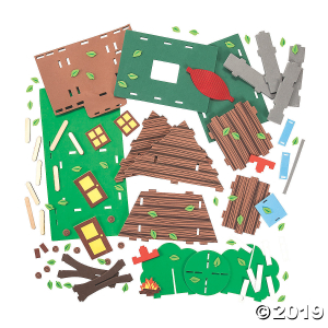 Large 3D Tabletop Camping Cabin Craft Kit (1 Piece(s))