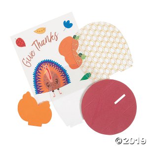 Thanksgiving Sticker Tabletop Craft Kit (Makes 12)