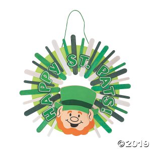 St. Patrick's Day Craft Stick Wreath Craft Kit (1 Unit(s))