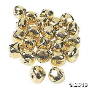 Jumbo Goldtone Jingle Bells (24 Piece(s))