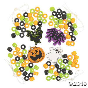 Halloween Charm Beaded Bracelet Craft Kit (Makes 12)