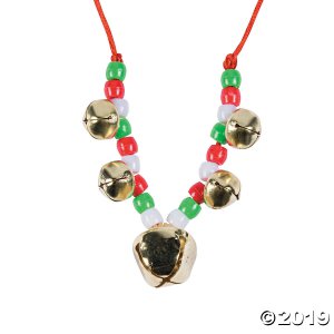 Beaded Jingle Bell Necklace Craft Kit - 48 (Makes 48)