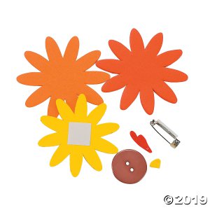 Flower Turkey Pin Craft Kit (Makes 12)