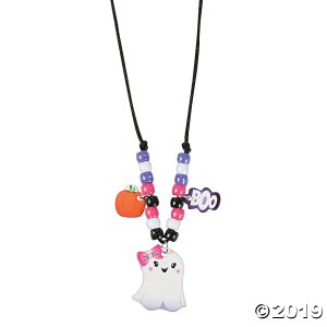 Halloween Ghost Necklace Craft Kit (Makes 12)