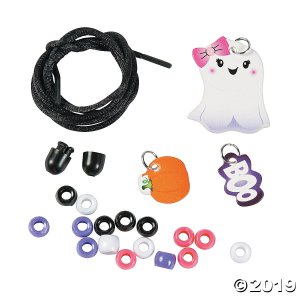 Halloween Ghost Necklace Craft Kit (Makes 12)