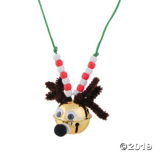 Reindeer Bell Necklace Craft Kit (Makes 12)