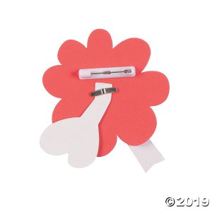 I Heart Mom Flower Pin Craft Kit (Makes 12)