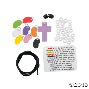 Jelly Bean Prayer Necklace Craft Kit (Makes 12)